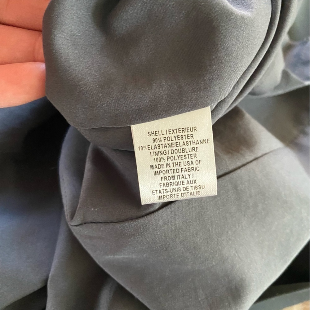 Milly Dark Gray Brit Off The Shoulder Bow Cady Sheath Dress - Picture 15 of 16